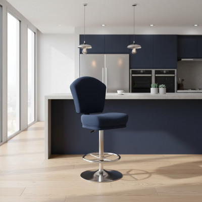 Moderne barkruk stoel ontwerper metalen eetkamerstoel kruk bar blauw nieuw