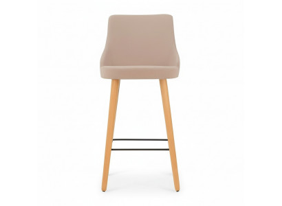 Moderne Barkruk Stoel Designer Houten Eetkamerstoel Kruk Beige Nieuw