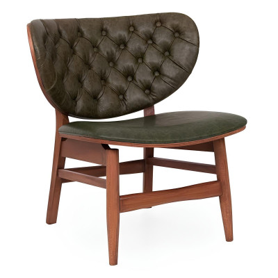 Moderne Chesterfield Groene Fauteuil met Één Zitplaats en Leuning