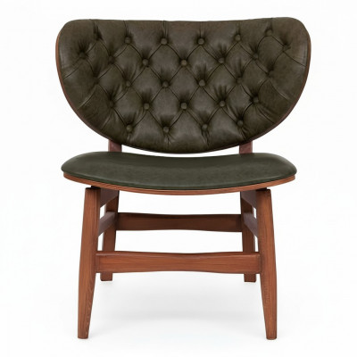 Moderne Chesterfield Groene Fauteuil met Één Zitplaats en Leuning