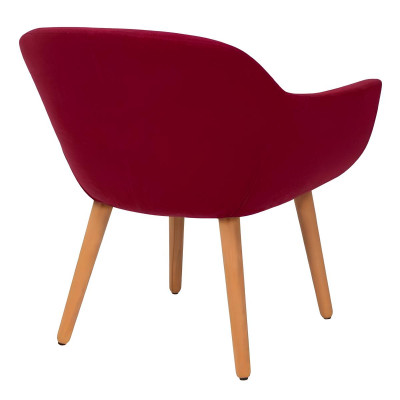 Rode stijlvolle designerstoel houten eetkamerstoel designer meubels