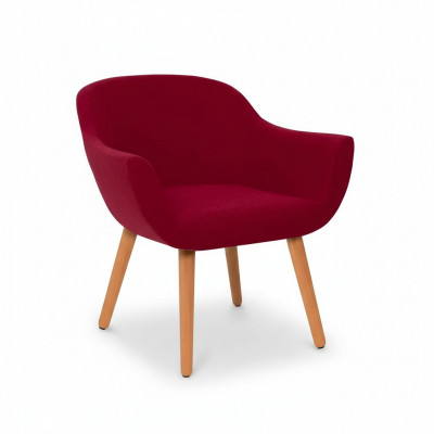 Rode stijlvolle designerstoel houten eetkamerstoel designer meubels
