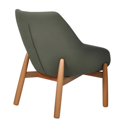 Groene eetkamerstoel woonkamerstoelen designer fauteuil met houten poten