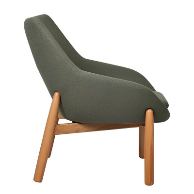 Groene eetkamerstoel woonkamerstoelen designer fauteuil met houten poten