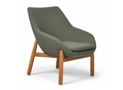 Groene eetkamerstoel woonkamerstoelen designer fauteuil met houten poten