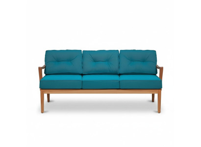 Turquoise driezits eetkamerbank, vrijstaande banken, Ottomaans.
