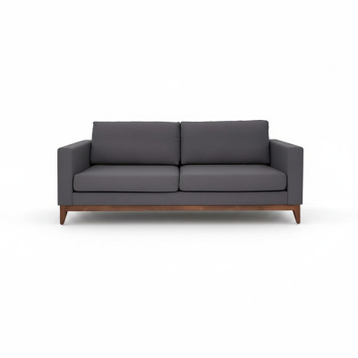 Grijze tweezitter designer 2-zitsbank woonkamer textiel gestoffeerde bank