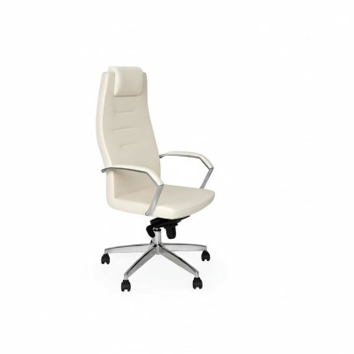 Witte fauteuil Designerstoel Kantoorstoelen Draaistoel Directiestoel Eenzitter
