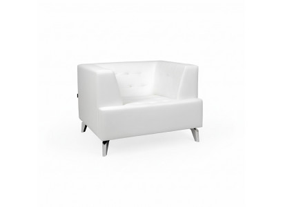 Witte fauteuil Tv-fauteuil Lounge eenzitter Woonkamer Club Relaxfauteuil