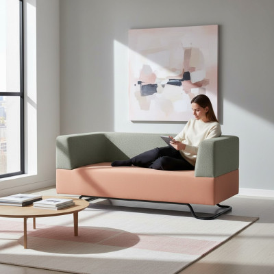 Moderne 2-zits woonkamer 2-zits gestoffeerde bank Woonkamer luxe bank