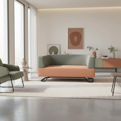 Moderne 2-zits woonkamer 2-zits gestoffeerde bank Woonkamer luxe bank