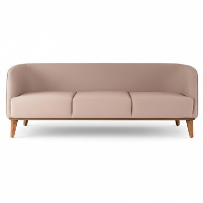 Beige bankstel Stijlvolle 2-zits Moderne woonkamer bank Beklede bankstellen