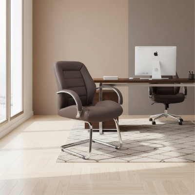 Moderne bureaustoel leren fauteuil Bruine bureaustoel Computerstoelen Nieuw