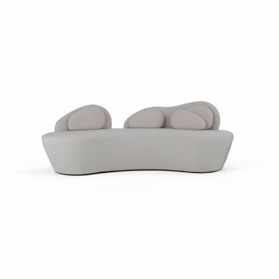 Witte 3-zits bank Bekleding 3-zits woonkamerbank Luxe stoffen bank