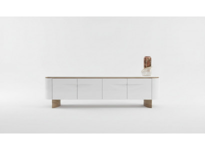 TV-standaard stijlvol RTV Lowboard woonwand dressoir Wit hout Modern ontwerp