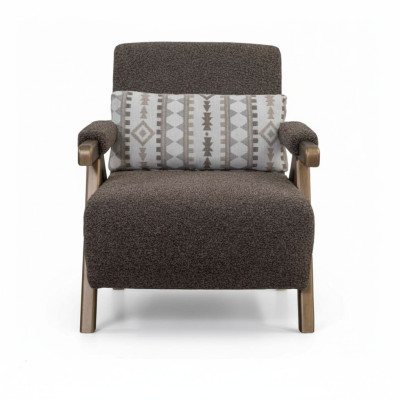 Bruine fauteuil Ontwerper Eenpersoons Woonkamer 1-zitter Luxe Stoel Nieuw