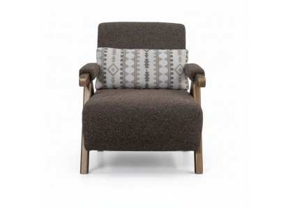 Bruine fauteuil Ontwerper Eenpersoons Woonkamer 1-zitter Luxe Stoel Nieuw
