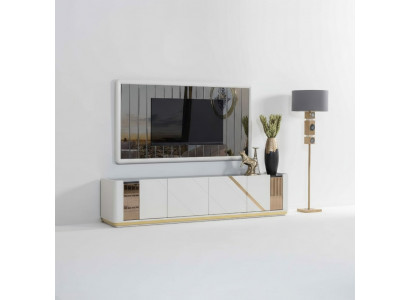 Moderne woonkamer meubels Ontwerper TV-standaard Luxe TV-frame 2-delig