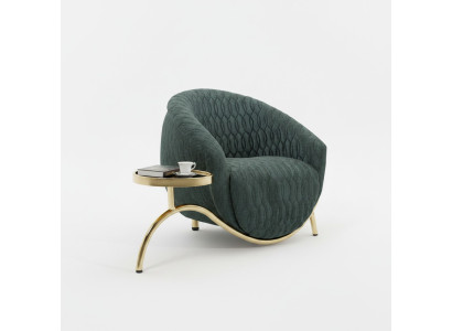 Groene fauteuil van de ontwerper Loungestoel Luxe meubel Luxe 1-zitsbank