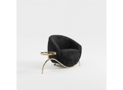 Zwarte clubsfauteuil Designer cocktailfauteuil Moderne fauteuil voor één persoon
