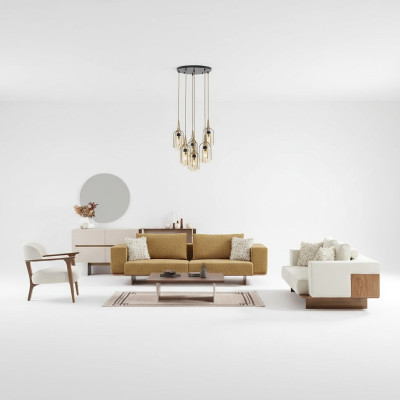 Luxe bankstel Bankstel Banken 4 3 1 Zits Stof 3-delig Modern Set