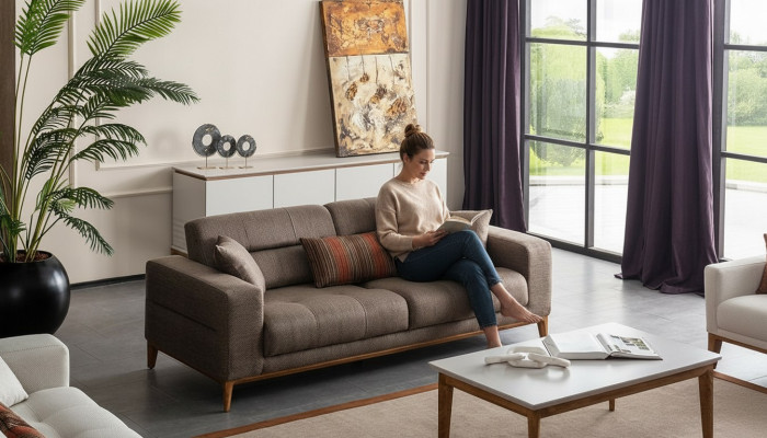 Luxe woonkamerbank Driepersoonsbank Modern design Slaapbanken
