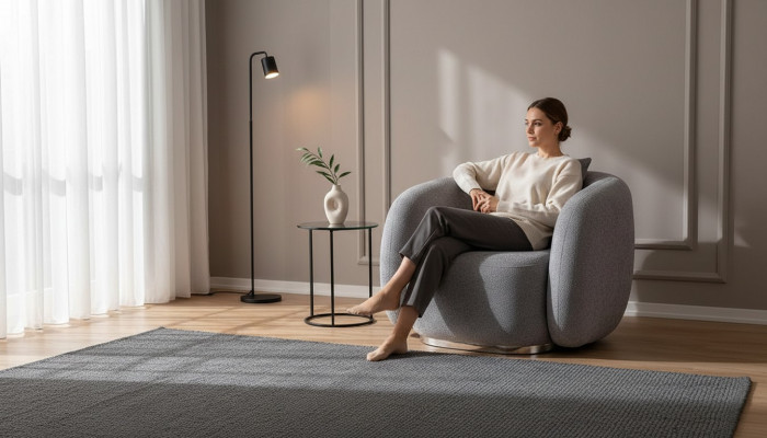 Stoel Ontwerp Bank Bank Zits Textiel Lounge Club Bekleding Luxe Zit Ontspannen