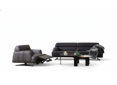 Luxe bankstel bankstel banken 3 1-zits fauteuil modern leer nieuw