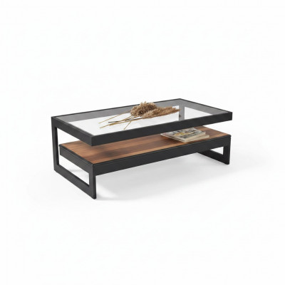 Ontwerper houten salontafel woonkamer glazen salontafel woonkamer bijzettafel