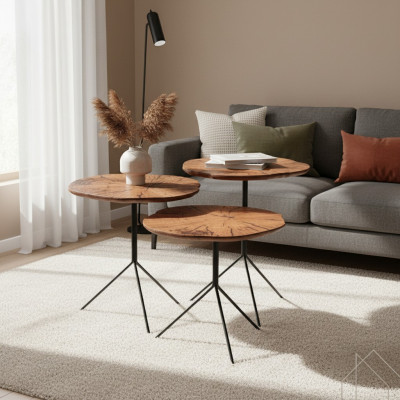 Salontafel 3x Design Woonkamertafel Moderne Meubels Luxe Tafels 3-delige Set