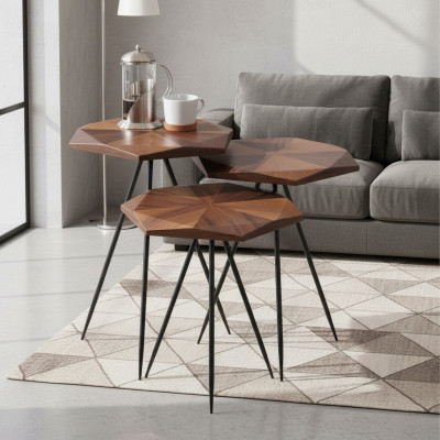 Plaats 3x salontafel bijzettafel ontwerper woonkamertafels.