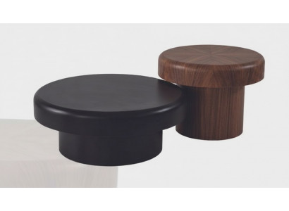 Ontwerper Ronde Tafel Set Bruin-Zwarte Salontafel Woonkamertafel Nieuw