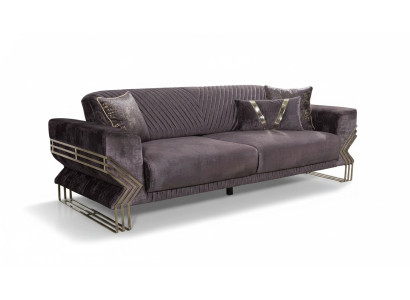 Elegante driezitter Moderne woonkamer Luxe bank Beklede stoel met 3 zitplaatsen