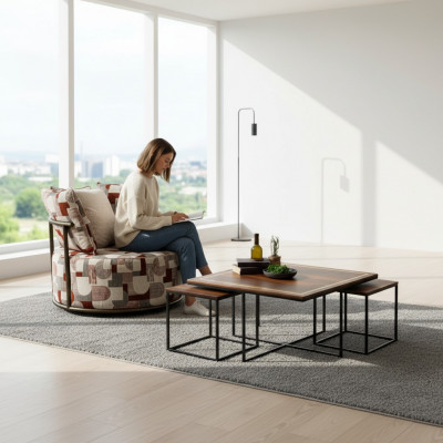 Ontwerp stof Multicolor bank fauteuil 1-zits gestoffeerde banken lounge club nieuw