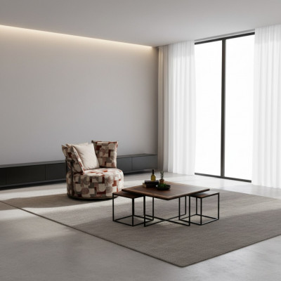 Ontwerp stof Multicolor bank fauteuil 1-zits gestoffeerde banken lounge club nieuw