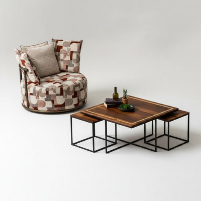 Ontwerp stof Multicolor bank fauteuil 1-zits gestoffeerde banken lounge club nieuw