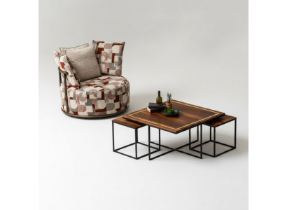 Ontwerp stof Multicolor bank fauteuil 1-zits gestoffeerde banken lounge club nieuw
