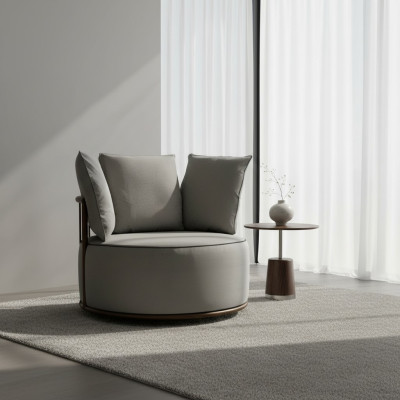 Modern Fauteuil Design Bank Bankstel Luxe Relax Textiel Lounge Bekleding Nieuw