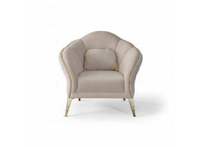 Modern Chesterfield Design Beige Bankstel 2x Stoel Bekleding Bank Banken Nieuw