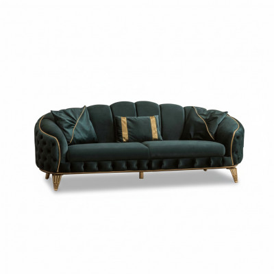 Chesterfield 2x 3-zits bank bekleding zit textiel stof banken bank