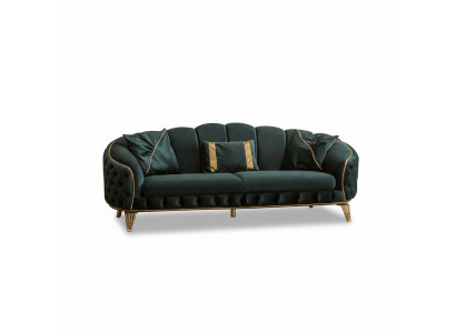 Chesterfield 2x 3-zits bank bekleding zit textiel stof banken bank