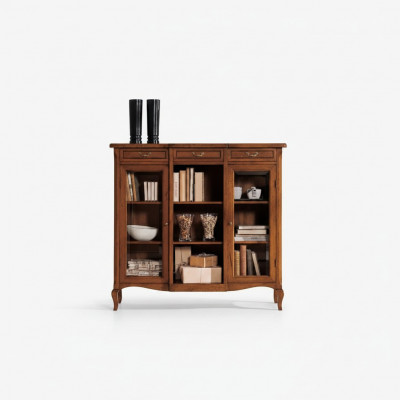 Ontwerper luxe houten vitrinekast design dressoir Italiaanse meubels