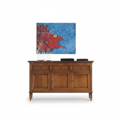 Design Klassisch Kommode Holz Anrichte Braun Sideboard Schrank Neu  Ontwerp Klassieke commode Hout Dressoir Bruin Dressoir Kast Nieuw