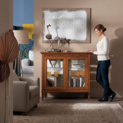 Vitrinekast Designermeubels Klassieke commode Inrichting Sideboard