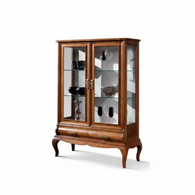 Luxury Houten Vitrine Kast Ontwerp Bruin Italiaanse Meubels Kast Nieuw