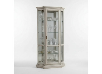 Woonkamer meubels houten vitrines glazen kast massief hout dressoir vitrine