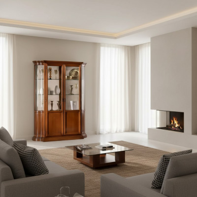 Luxe vitrine woonkamer meubelkast glazen vitrines ontwerper dressoir