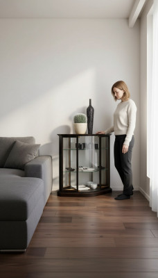 Klassieke vitrinekast kast vitrinekast kast bruin vitrine nieuw
