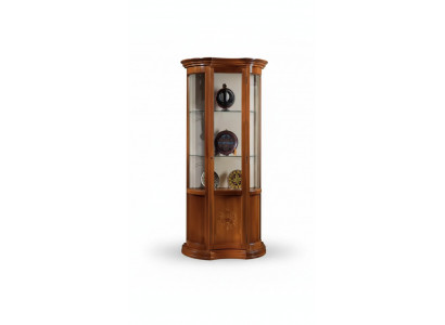 Kast Bruin Hout Ontwerp Meubels Vitrine Dressoir Vitrine Luxe Glas Nieuw