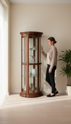 Woonkamer dressoir Glazen kast Vitrinekast Houten dressoir Kasten Meubels